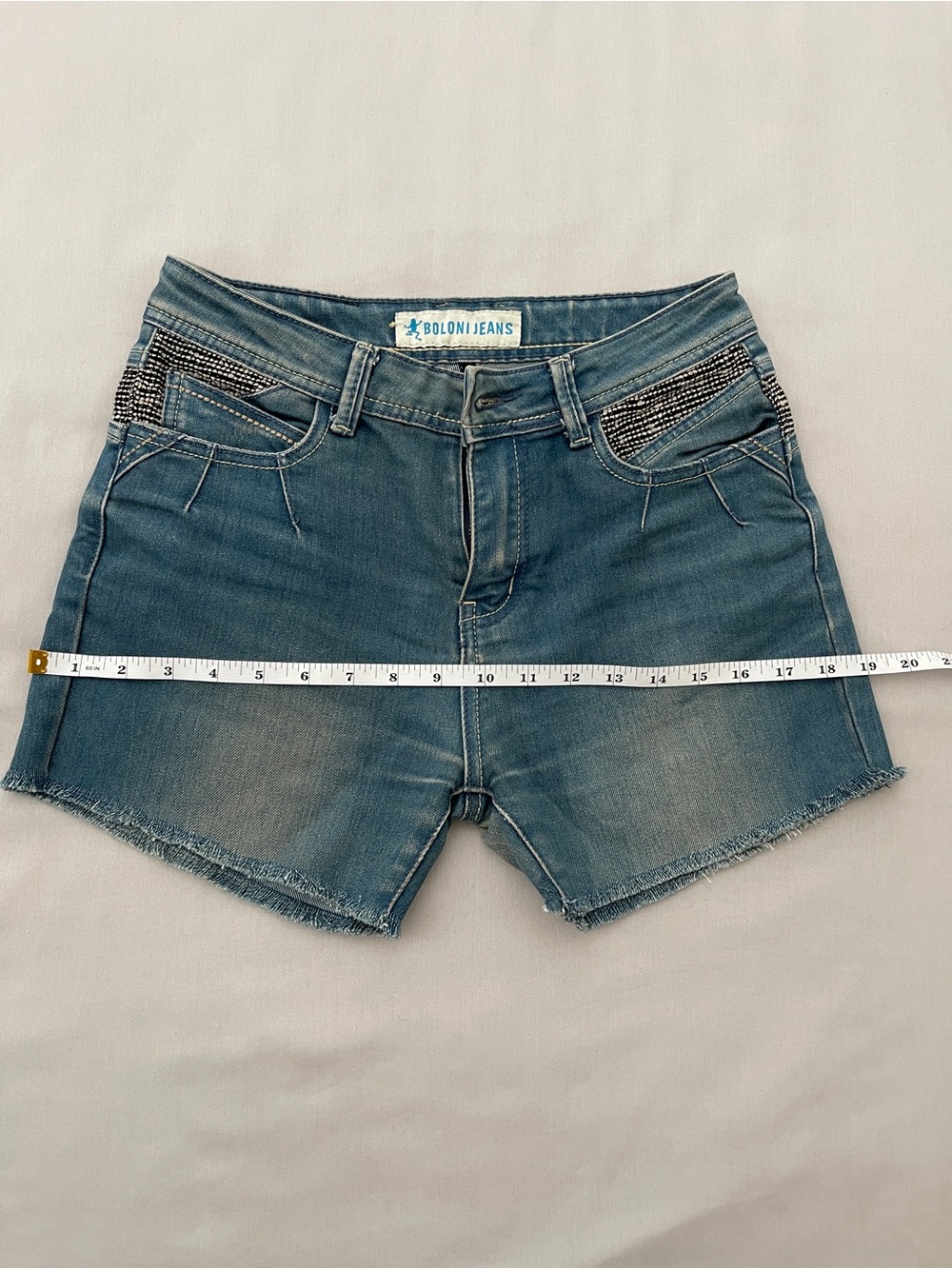 Light Blue Hem Denim Short | Small - Picture 6 of 6